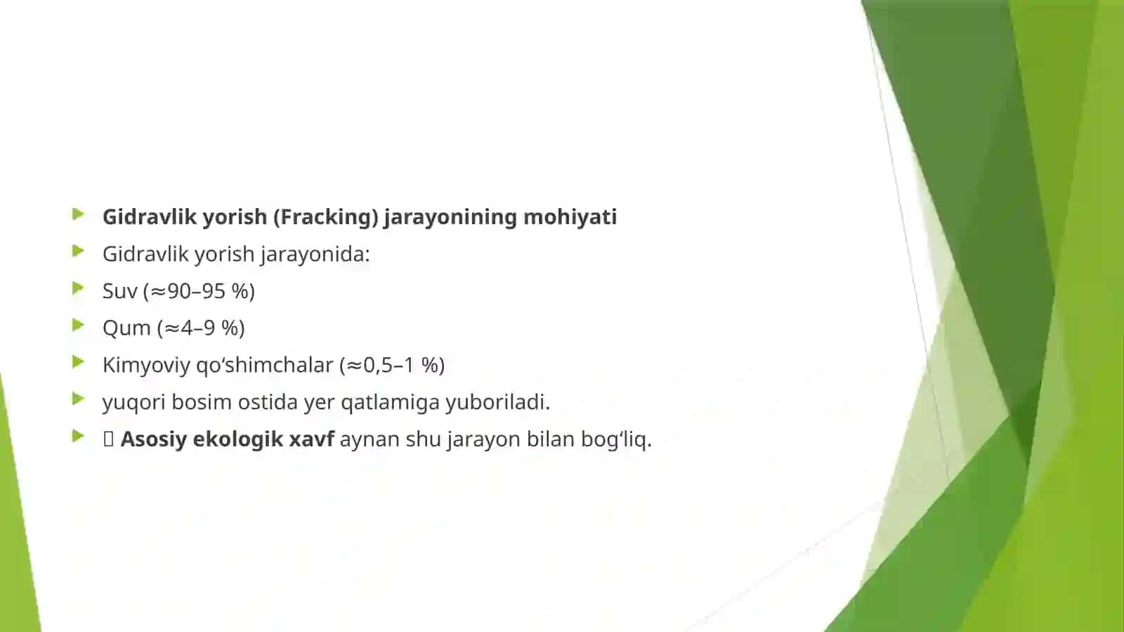 NEFT-GAZ SANOATI DA EKOLOGIK HAVFSIZLIK FANI 3