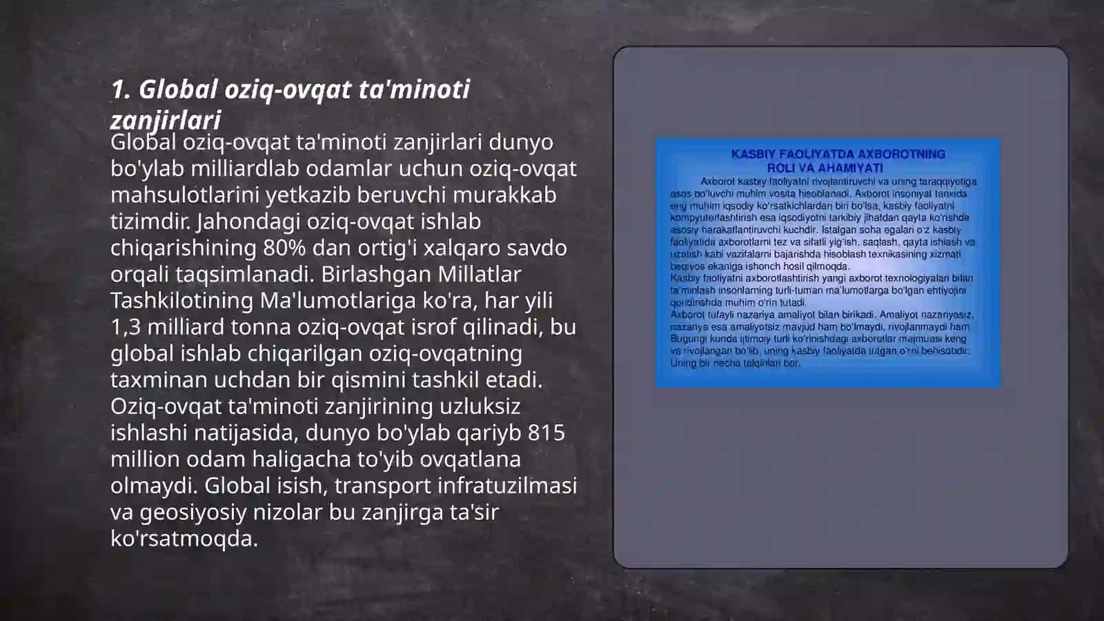 Global oziq-ovqat ta'minoti zanjirlari 3