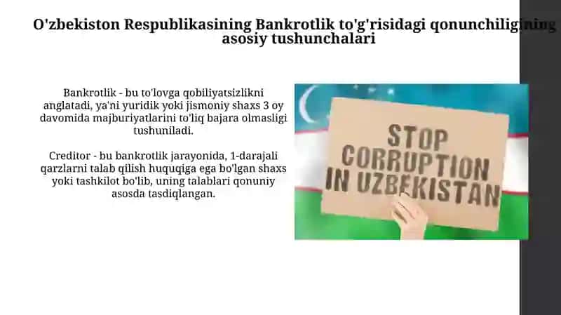 O'zbekiston Respublikasi bankrotlik togrisidagi qonuni 3