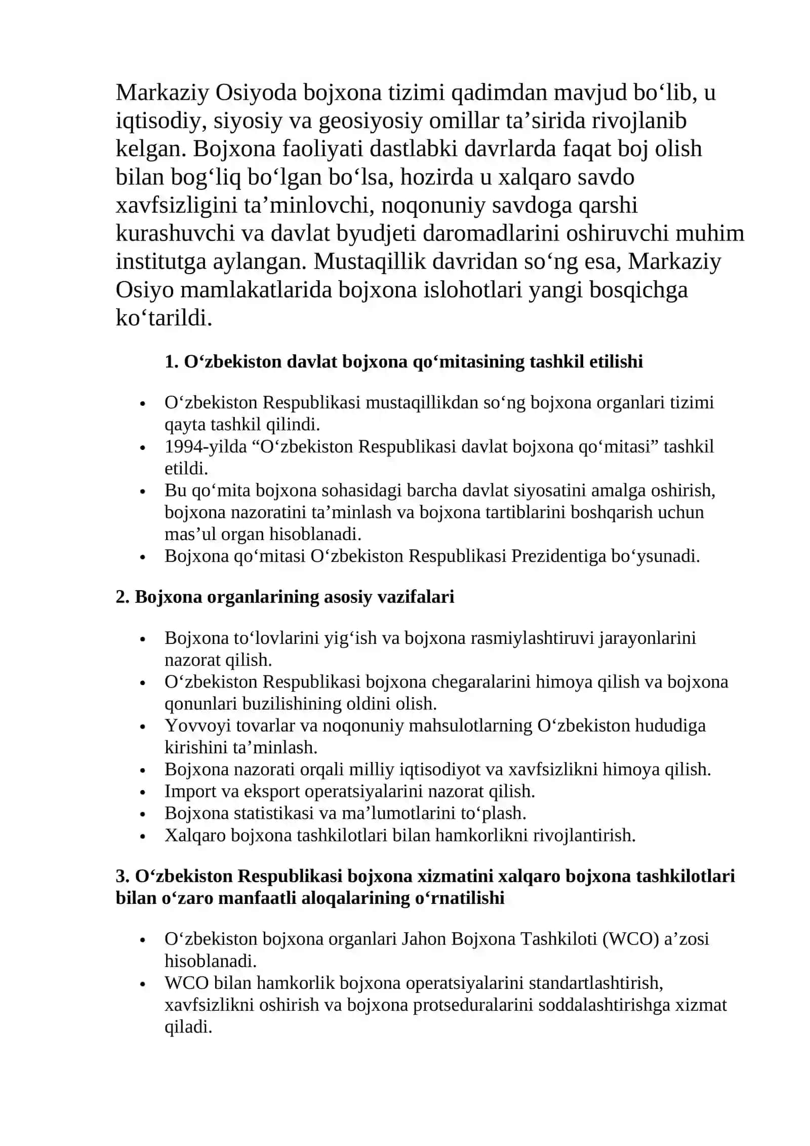Markaziy Osiyoda bojxona ishining vujudga kelish tarixi 3