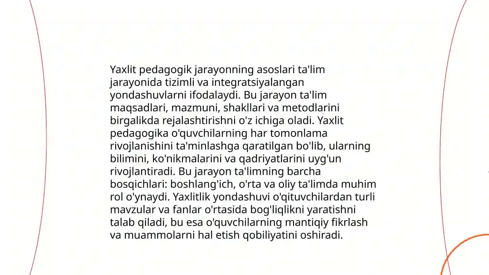 Yaxlit Pedagogik Jarayon 3