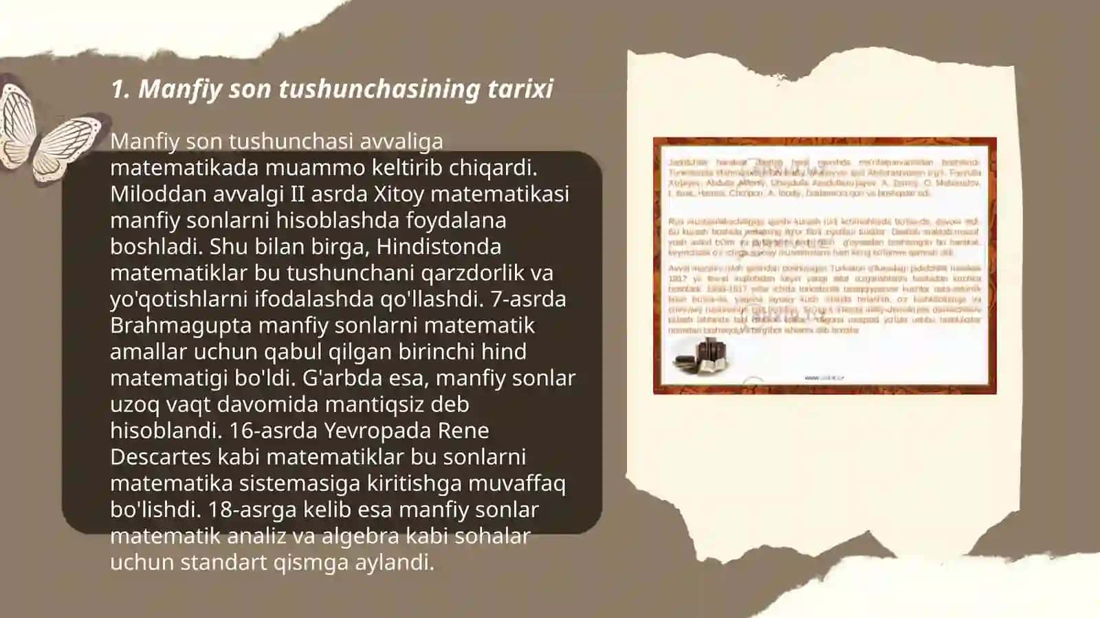 Manfiy son va kasr tushunchasining vujudga kelishi 3