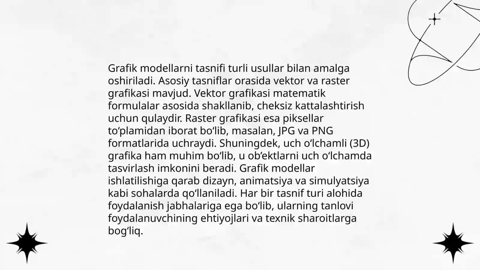 Texnik obyektlarga tegishli grafik modellarni amaliy dasturlarda ifodalash 3