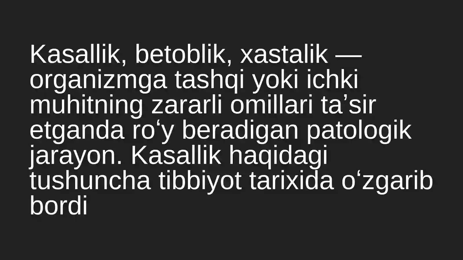 Kasallık davrları 3