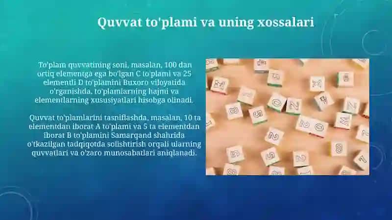 Tòplamlarni sinflarga ajratishga oid misollar 3