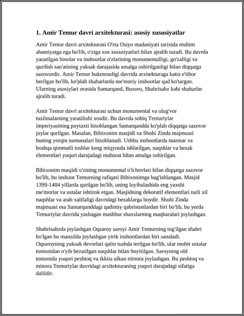 AMUR TEMUR DAVRI ARXITEKTURASI 3