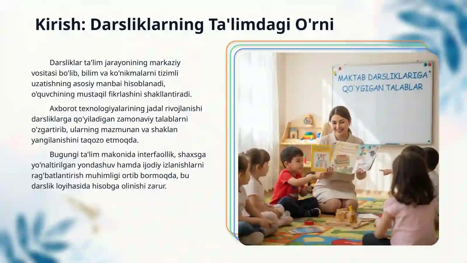 Maktab darsliklariga qo'yilgan talablar 3