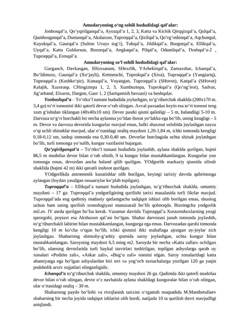 Amudaryo va Surxondaryo vohasi shaharlari. 3