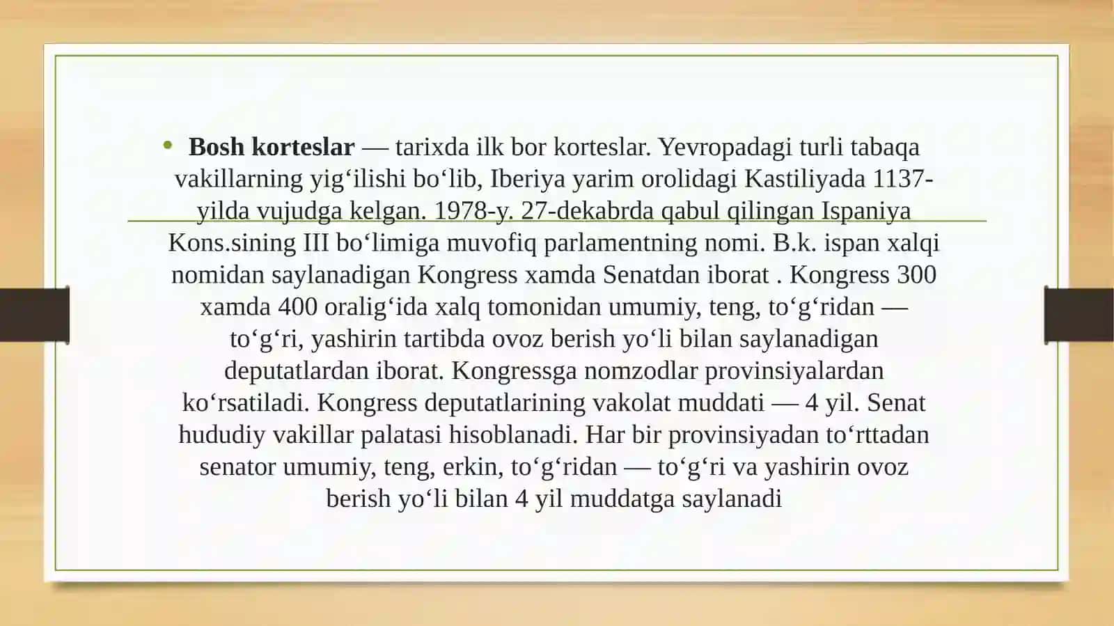 Ispaniya korteslarining faoliyati, Mikilanjelo, Donatelli, Leonardo Davinchi, Rafael va Nikolo Makiavelli 3