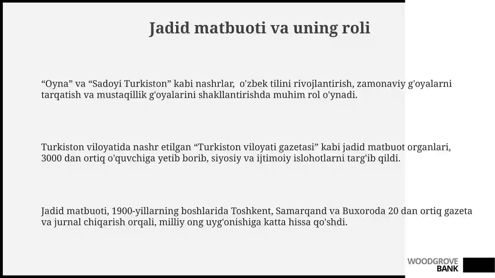 Jadidlar, milliy o‘zlik, istiqlol va davlatchilik g‘oyalari 3