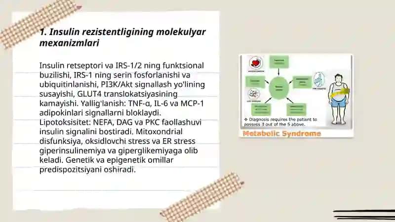 Metabolik sindromning kelib chiqishining biokimyoviy asoslari va asoratlari 3