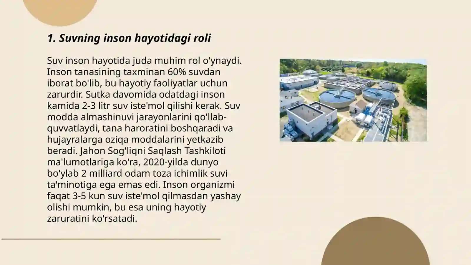 Davolash profilaktika muassasalarida ratsional suv ta'limotining ahamiyati 3