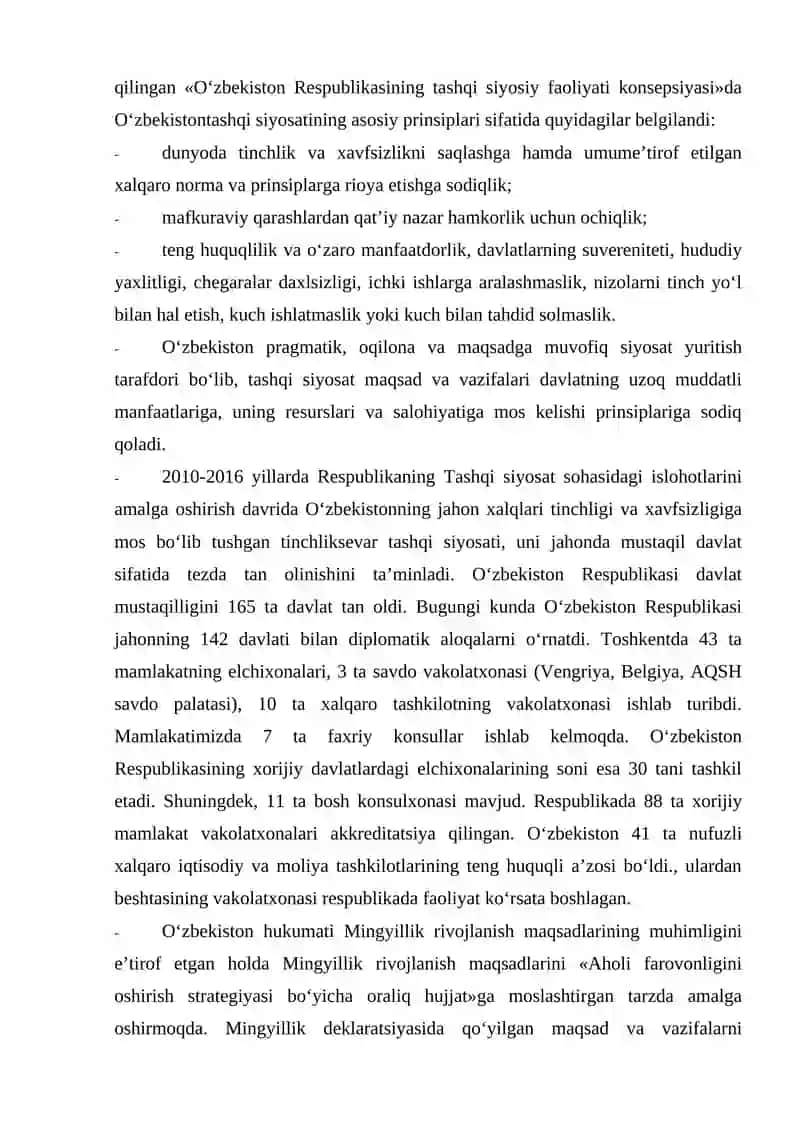 O‘zbekiston Respublikasining tashqi siyosiy faoliyati Konsepsiyasini tasdiqlash to‘g‘risida 3