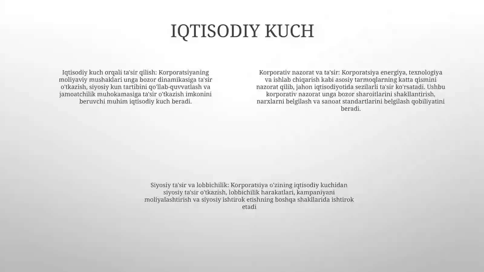 Korporatsiya Haqida Xulosa 3