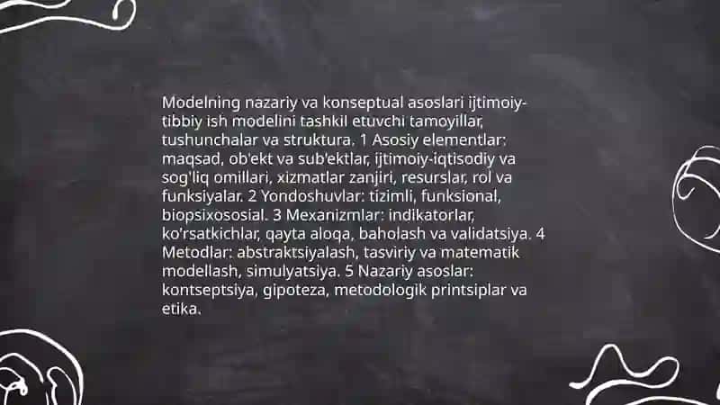 IJTIMOIY-TIBBIY ISHNING ASOSIY MODELI 3