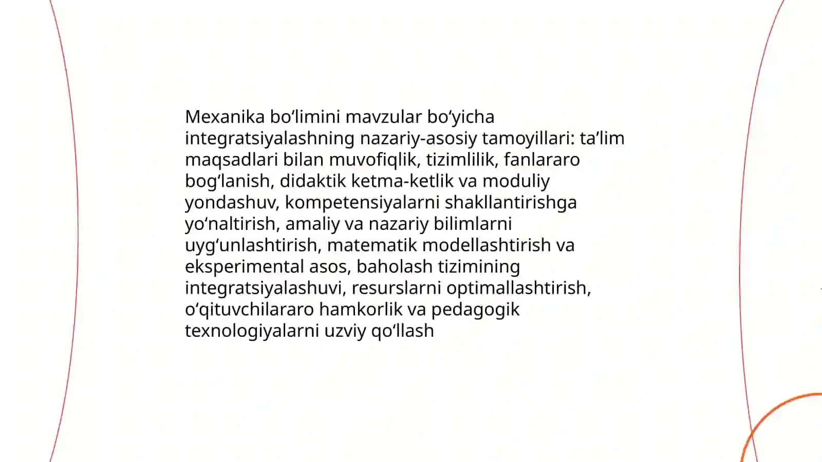 Taʼlim berishni mavzular boʻyicha integratsiyalash (mexanika boʻlimi misolida) 3