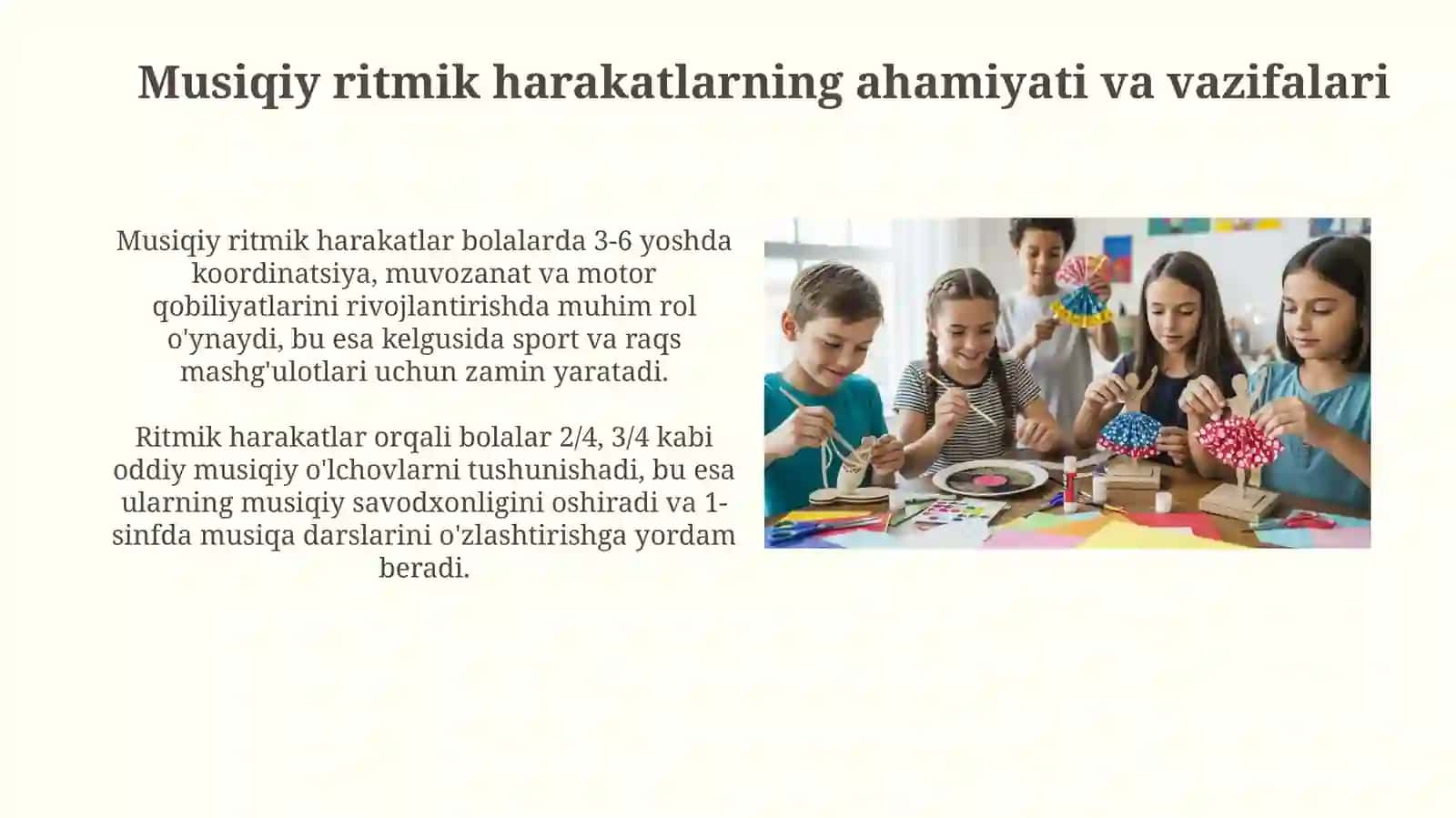 MTTda Bolalarni musiqaviy ritmik harakatlarga oʻrgatish(tayyorlov guruhlarda) 3