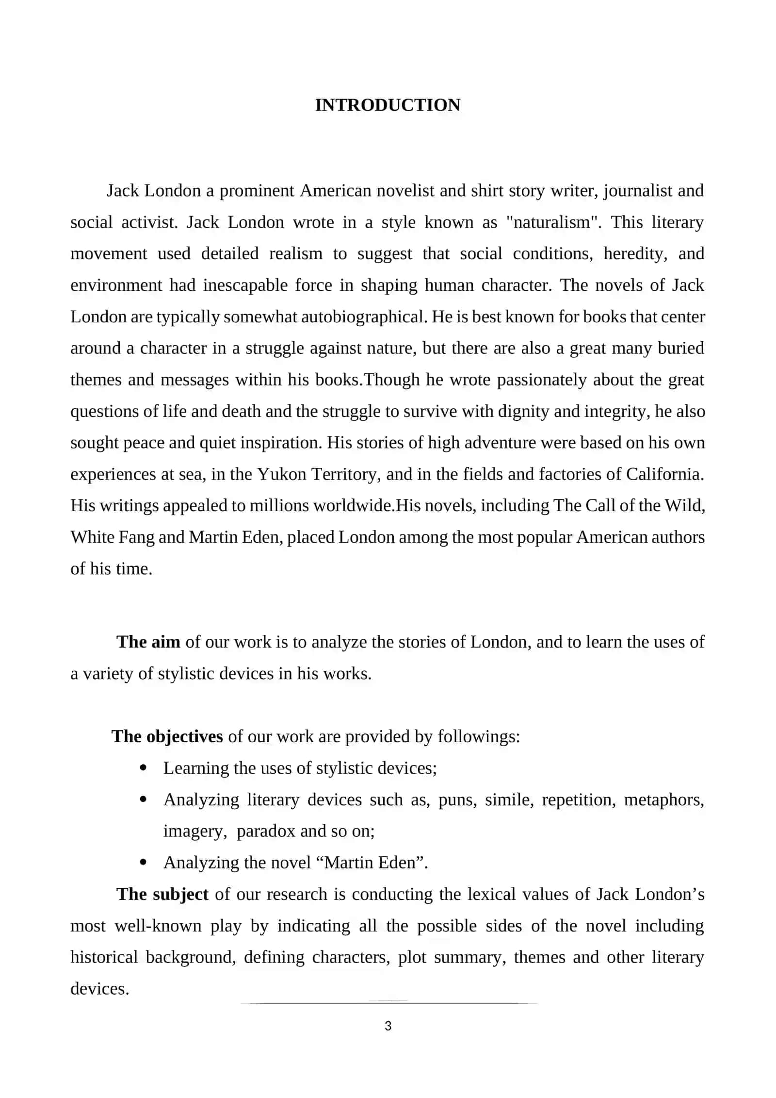 Stylistic devices in Jack London’s creative works 3