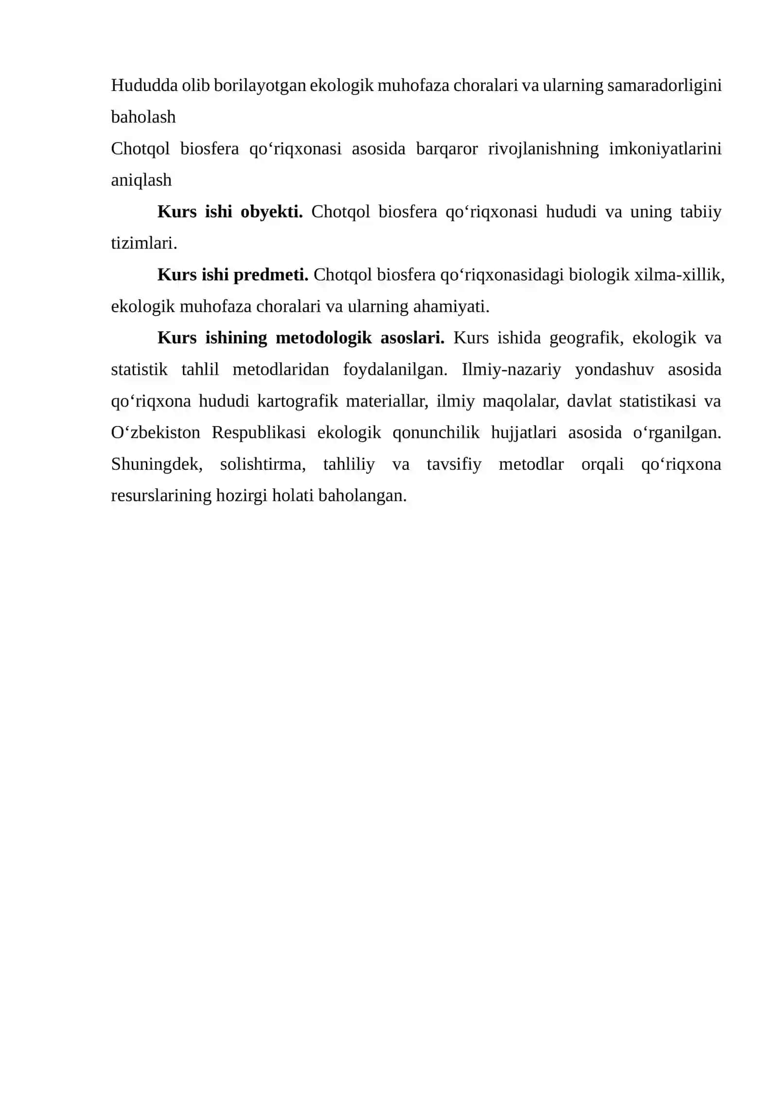 CHOTQOL BIOSFERA QO'RIQXONASI 3