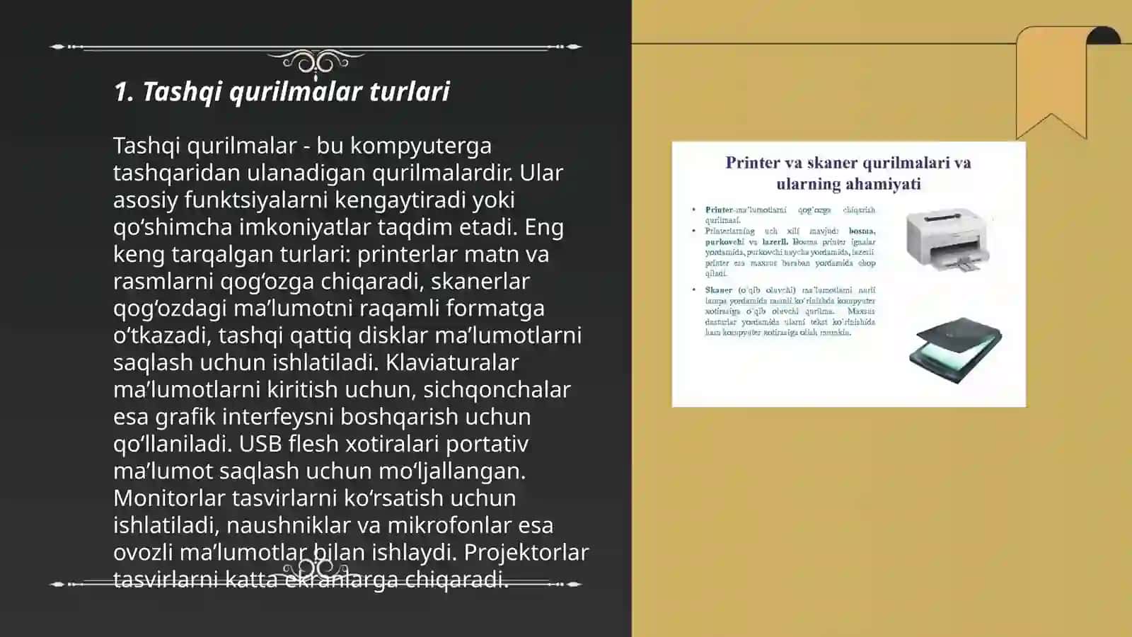 Tashqi qurilmalar turlari va vazifalari 3