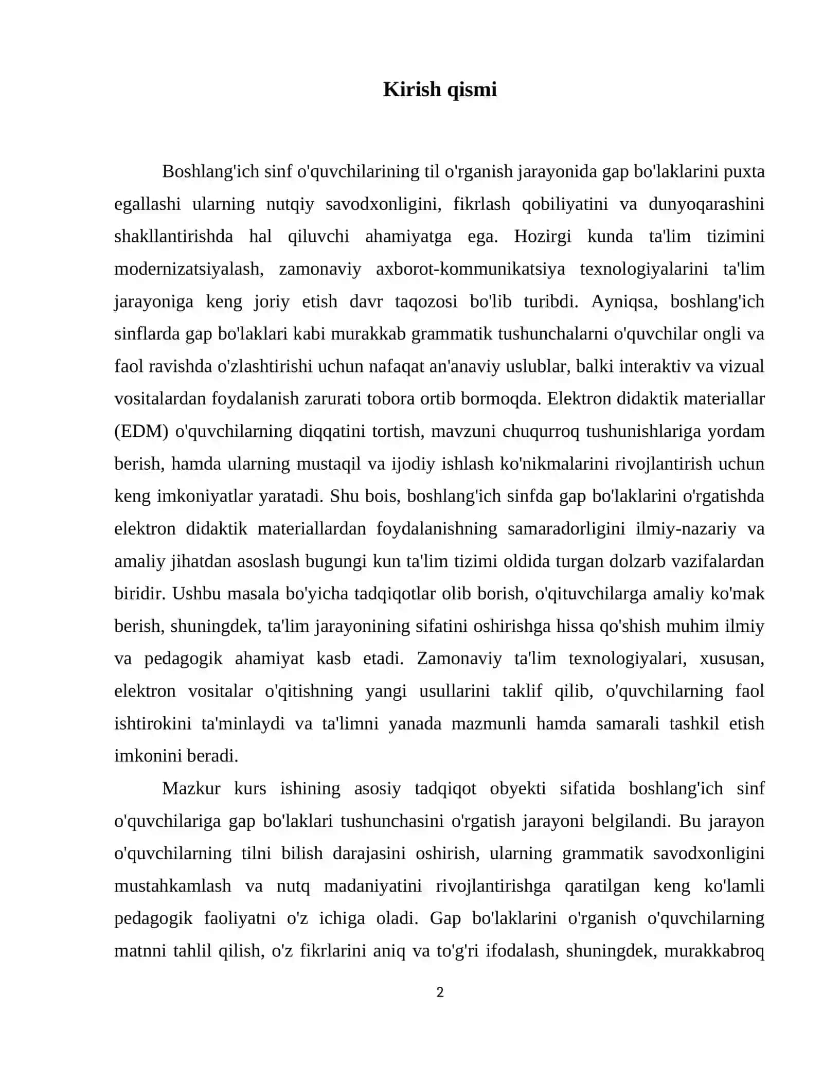 Boshlang'ch sinfda gap bo'laklarini o'rgatishda elektron didaktik materiallardan foydalanish 3
