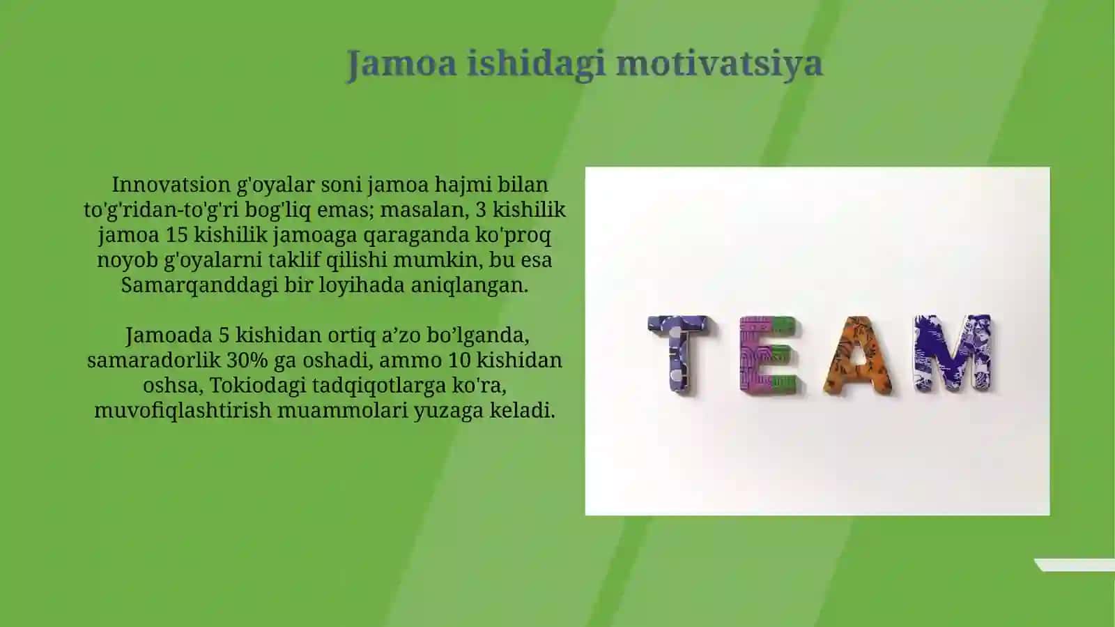 Jamoada ishlash (teamworking) va uning afzalliklari 3