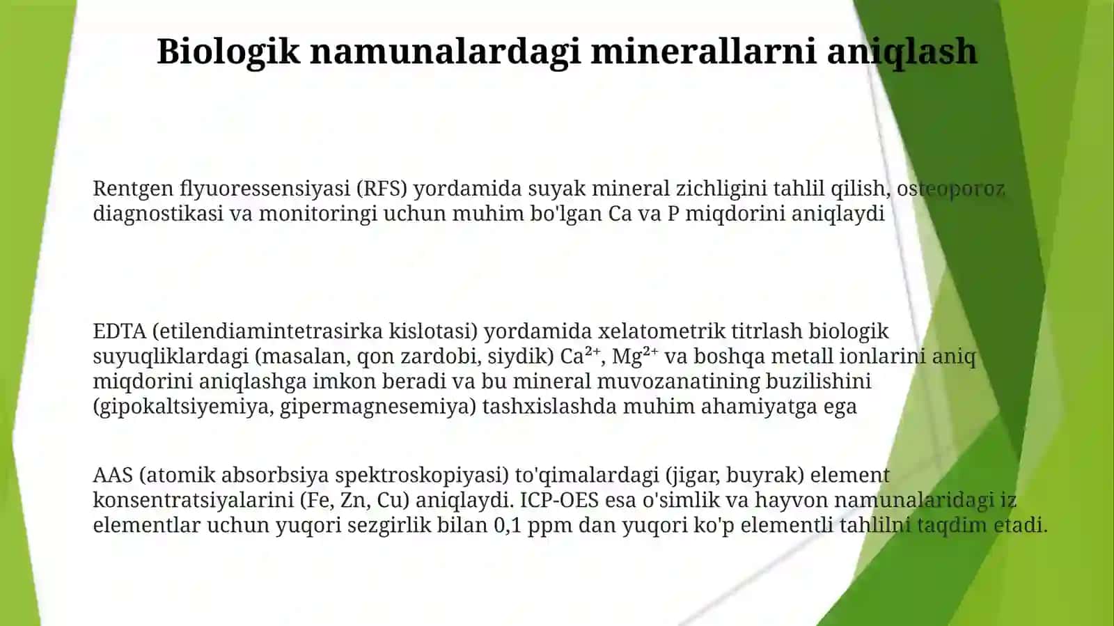 Cho'ktirishga asoslangan titrimetrik analizning amaliyotda qo'llanilishi 3