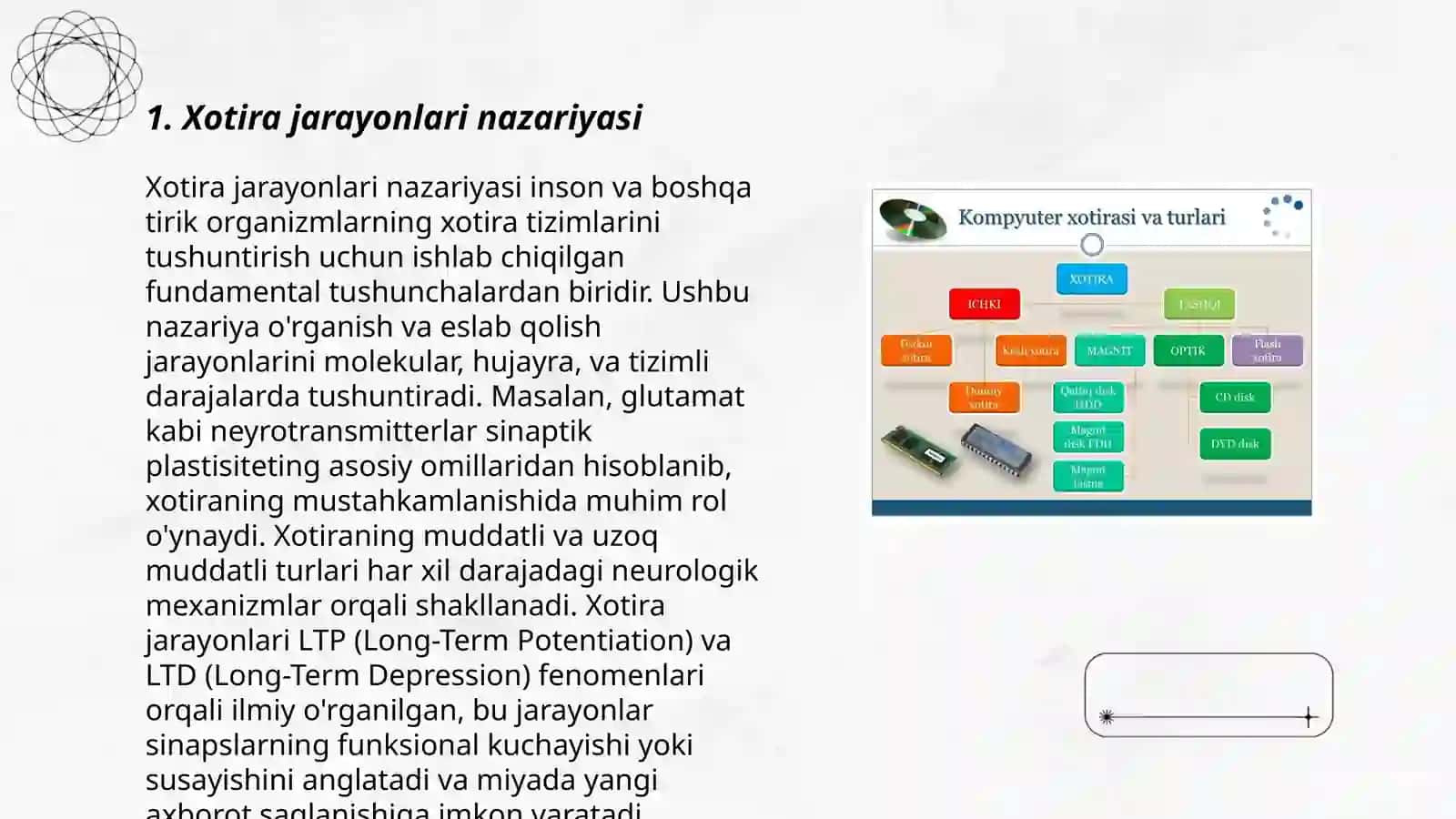 Xotira jarayonlari va turlarini yoritish 3