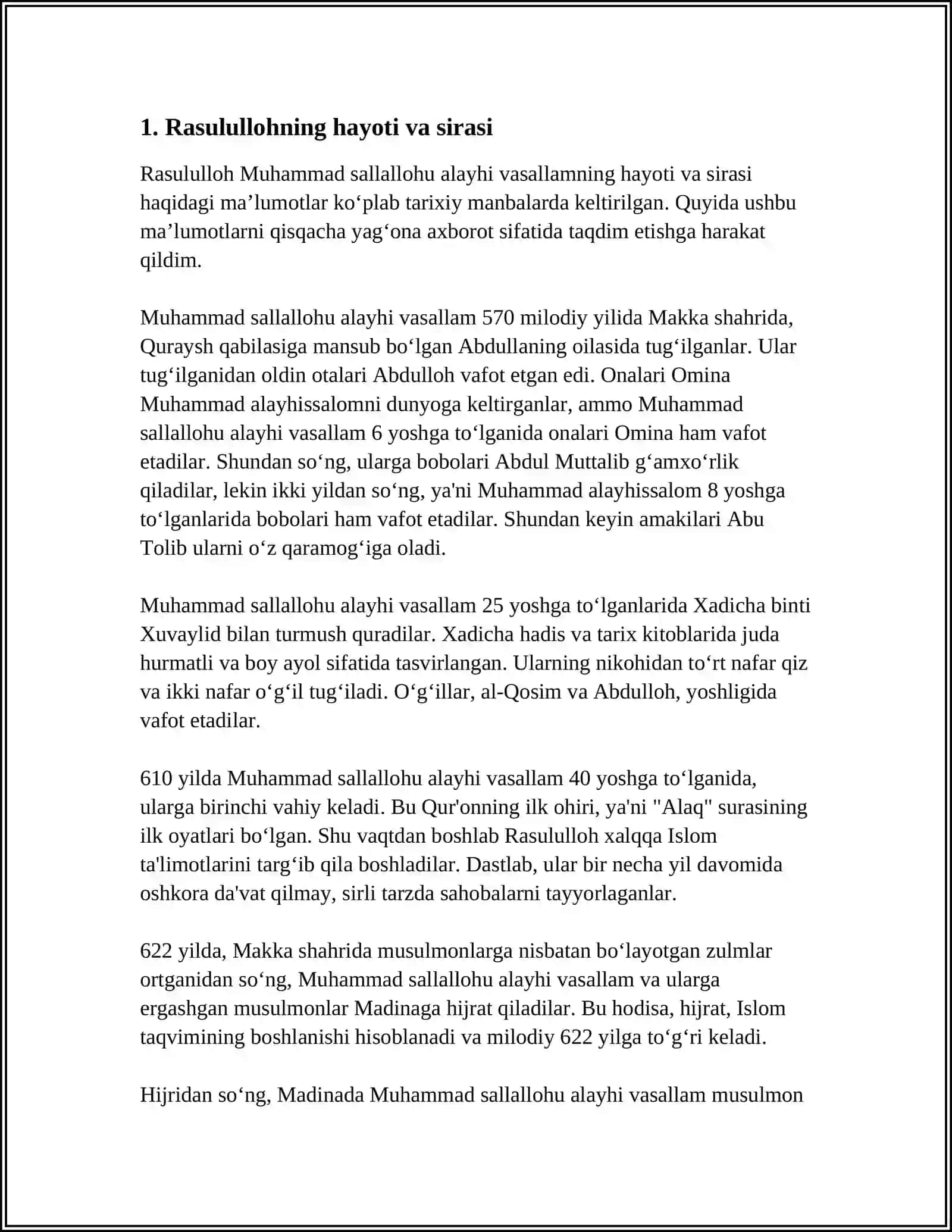 RASULULLOH SOLLALLOHU ALAYHI VASALLAM KITOBLARI 3