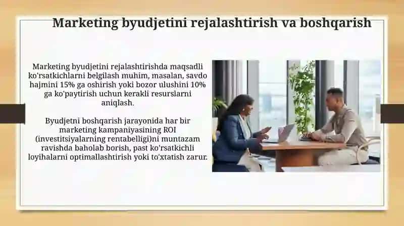 Xo‘jalik yurituvchisi byektlar marketing strategiyasining moliyaviy jihatlari 3