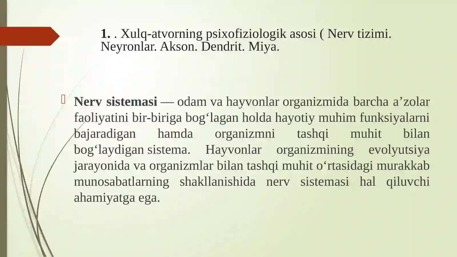 Xulq-atvorning psixofiziologik asosi 3