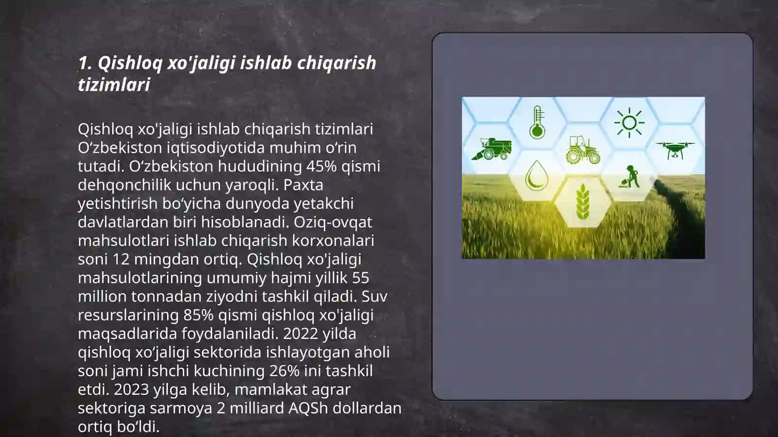Qishloq xo'jaligi ishlab chiqarish tizimlari 3