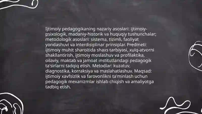 Ijtimoiy pedagogikani va ijtimoiy pedagogik faoliyat rivojining metodologik asoslari 3