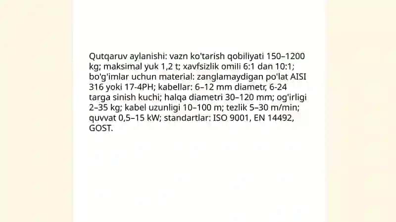 Qutqaruv aylanasi vazni koʻtarish qobilyati ishlatish usuli 3