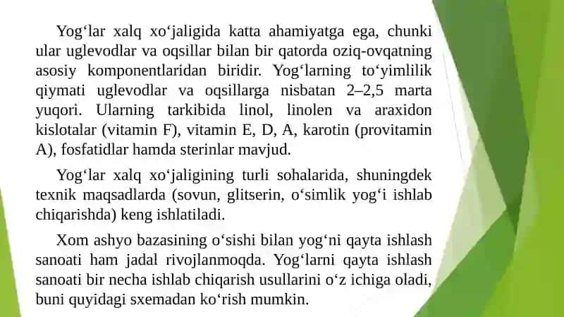 Yog‘-moysanoati 3