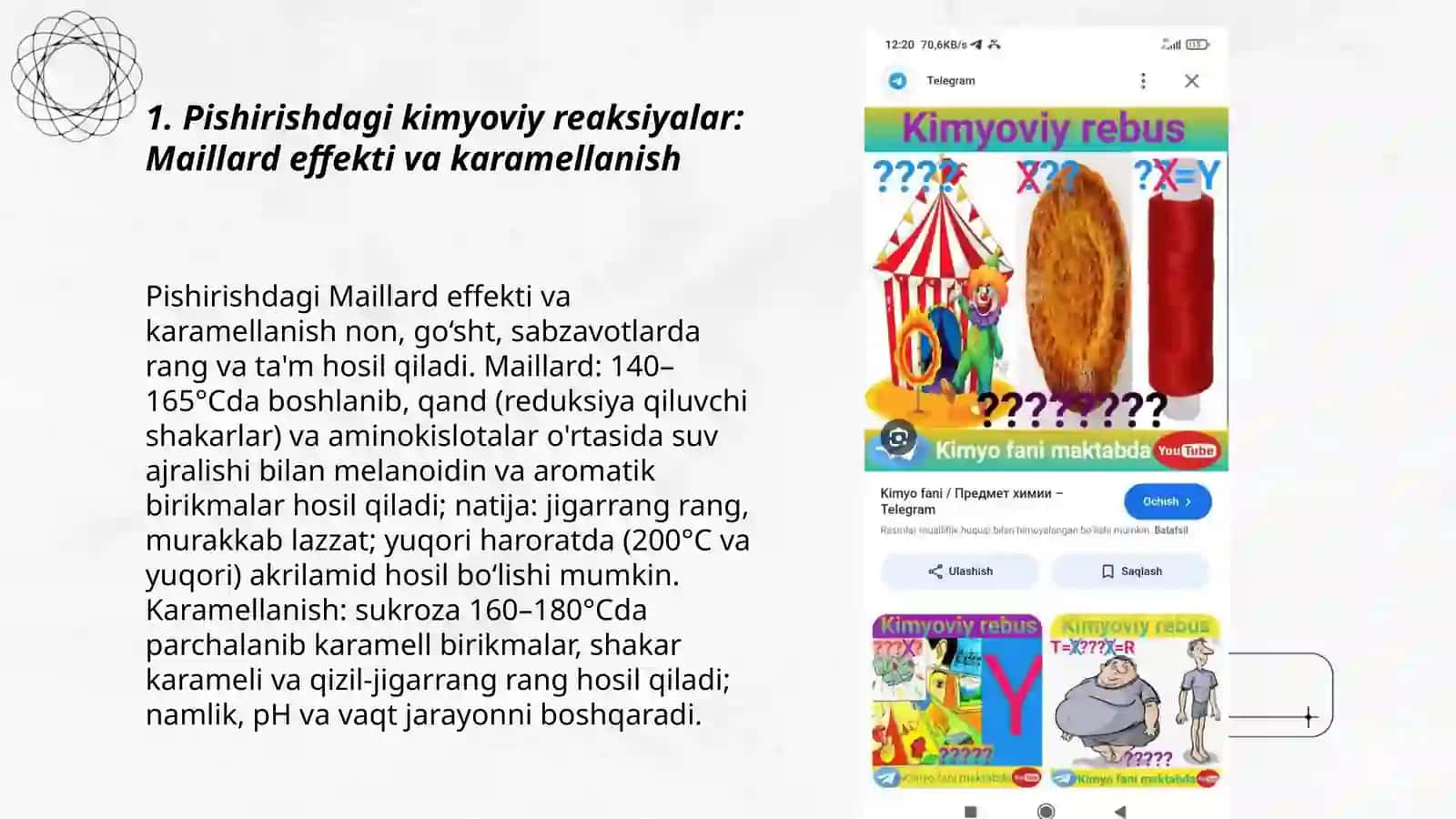 Uydagi Kimyoviy reaksiyalar 3