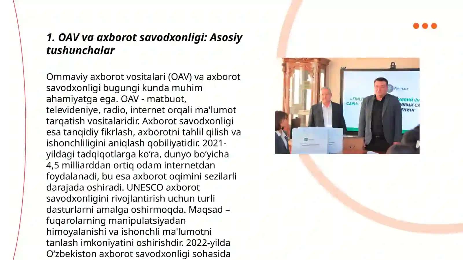 OAV va axborot savodxonligi: Asosiy tushunchalar 3
