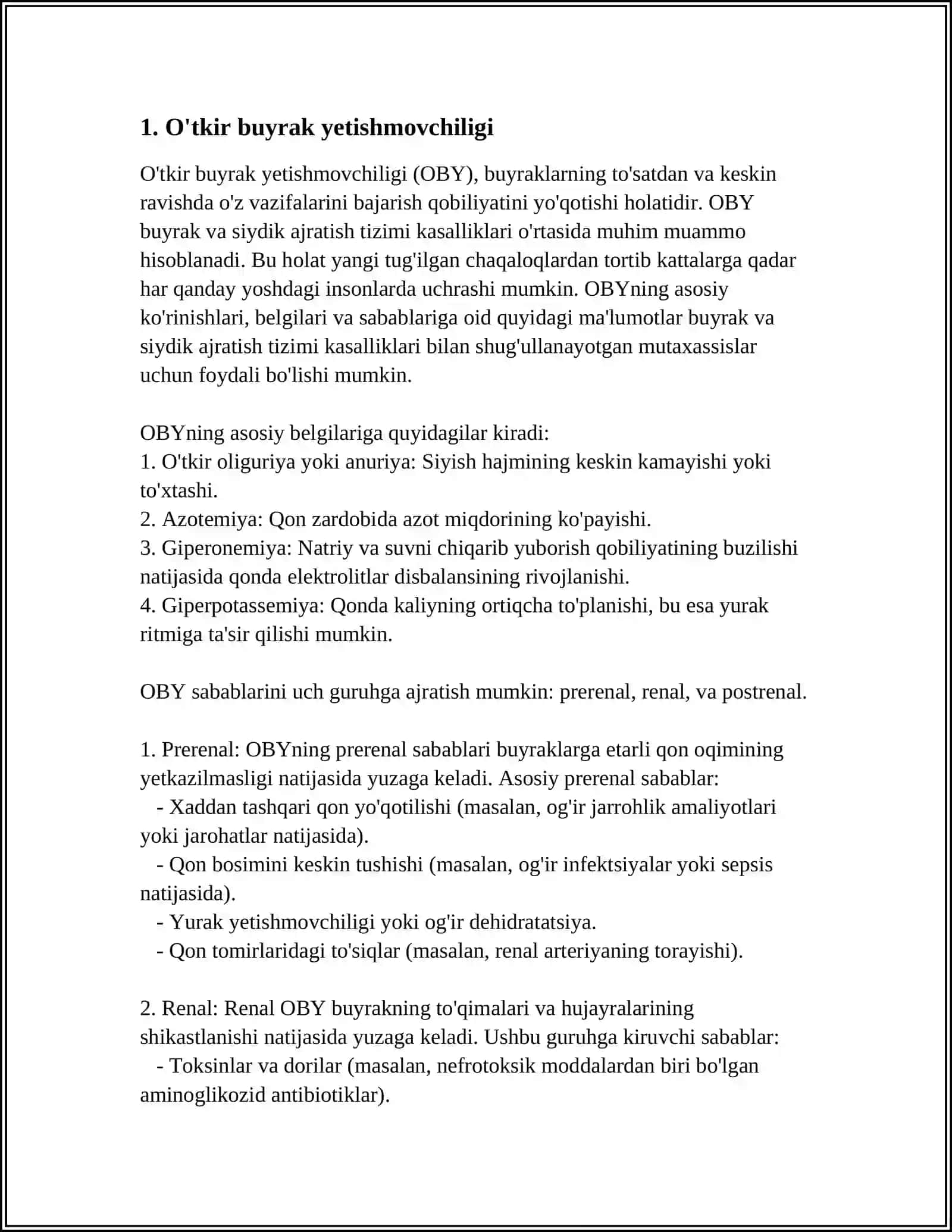BUYRAK VA SIYDIK AJRATISH KASALIKLARI 3