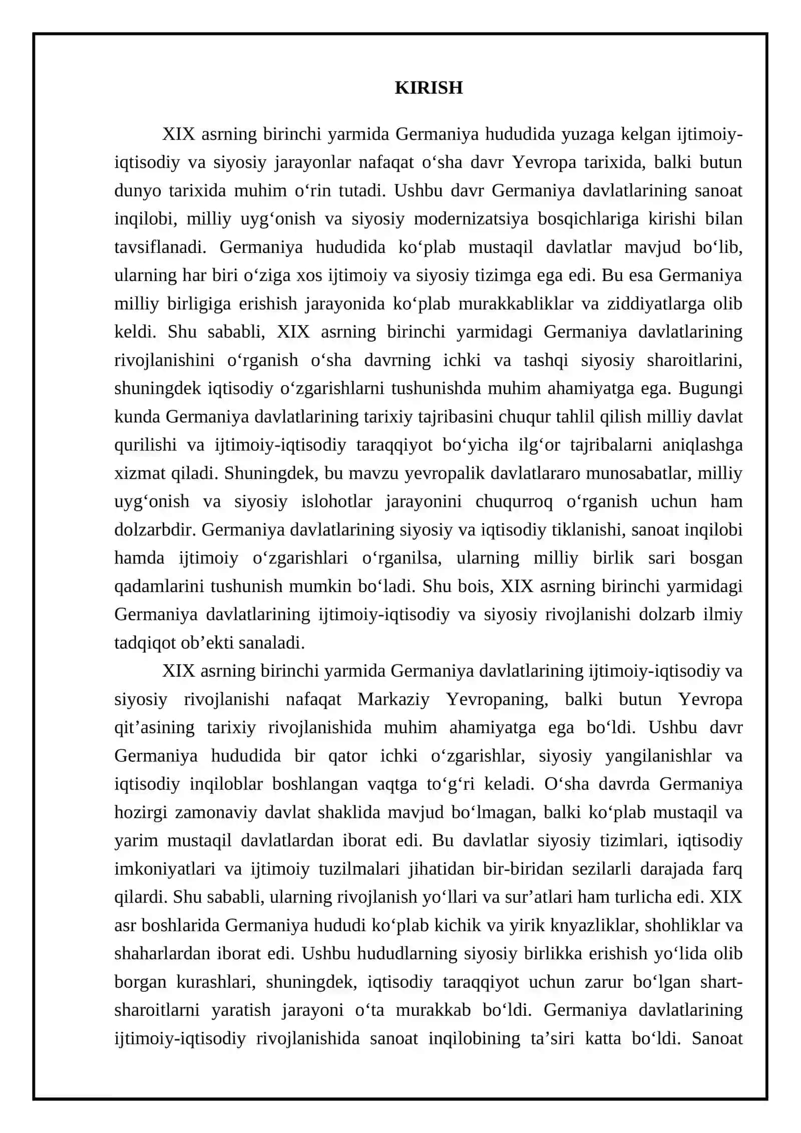 XLX ASRNING BIRINCHI YARMIDA GERMAN DAVLATLARINING IJTIMOIY-IQTISODIY VA SIYOSIY RIVOJLANISHI 3