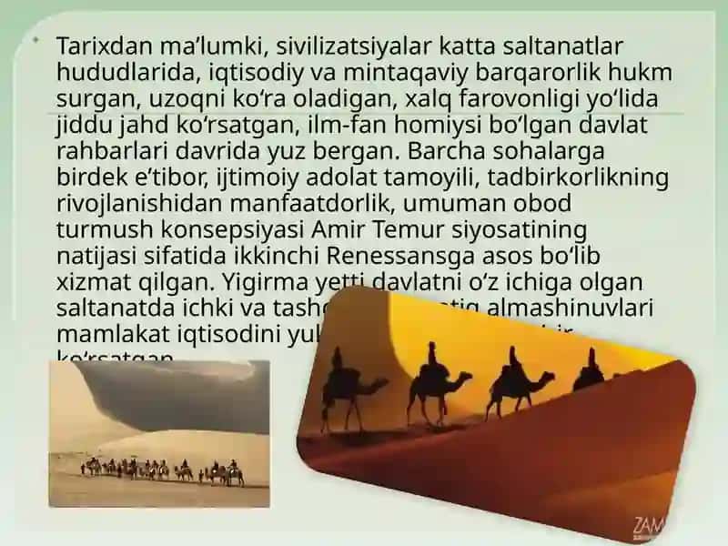 Amir Temur va temuriylar davrida Buyuk ipak yo‘li 3