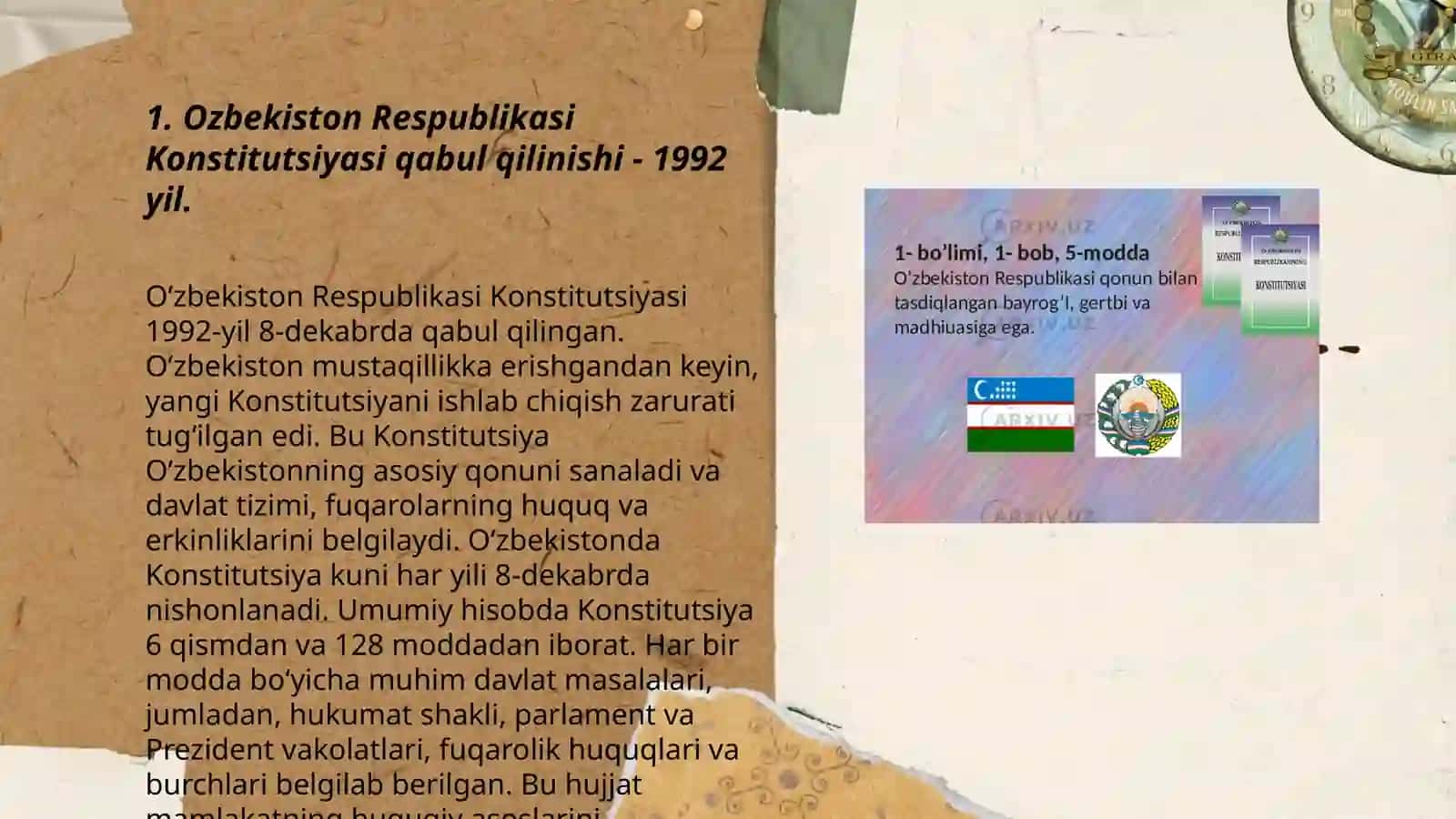 Ozbekiston Respublikasi Konstitutsiyasining qabul qilinish tarixi (1991-2023) 3