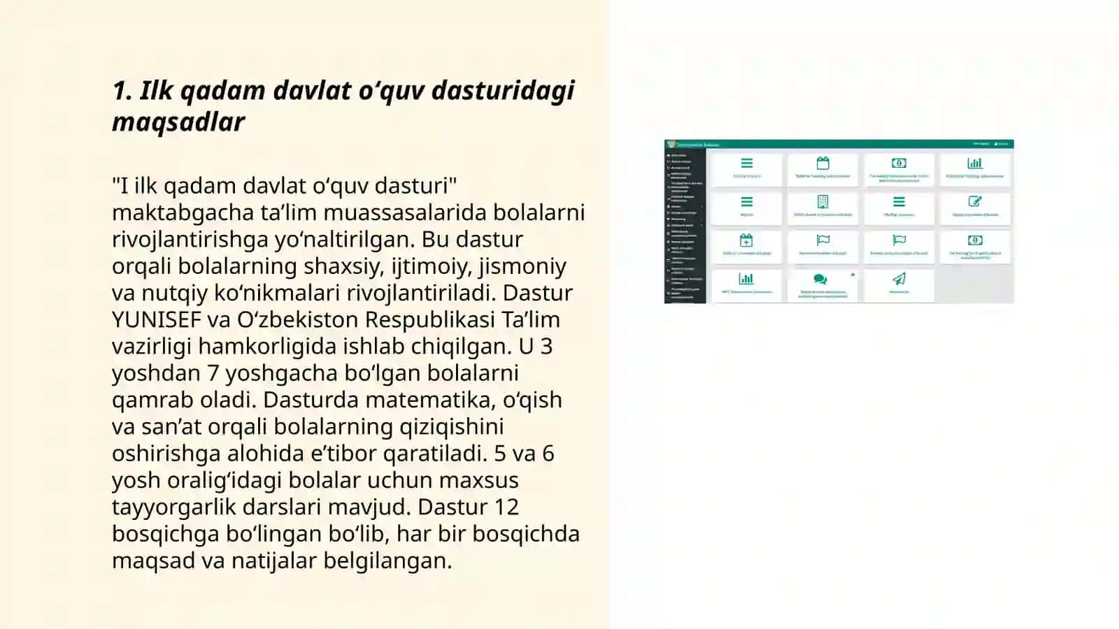 Ilk qadam davlat oʻquv dasturining 1-va 2-nashrlarini taqqoslash 3