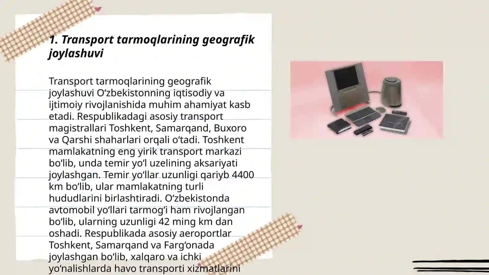 Transport geografiyasining tadqiqot ob'ekti va pretmeti 3