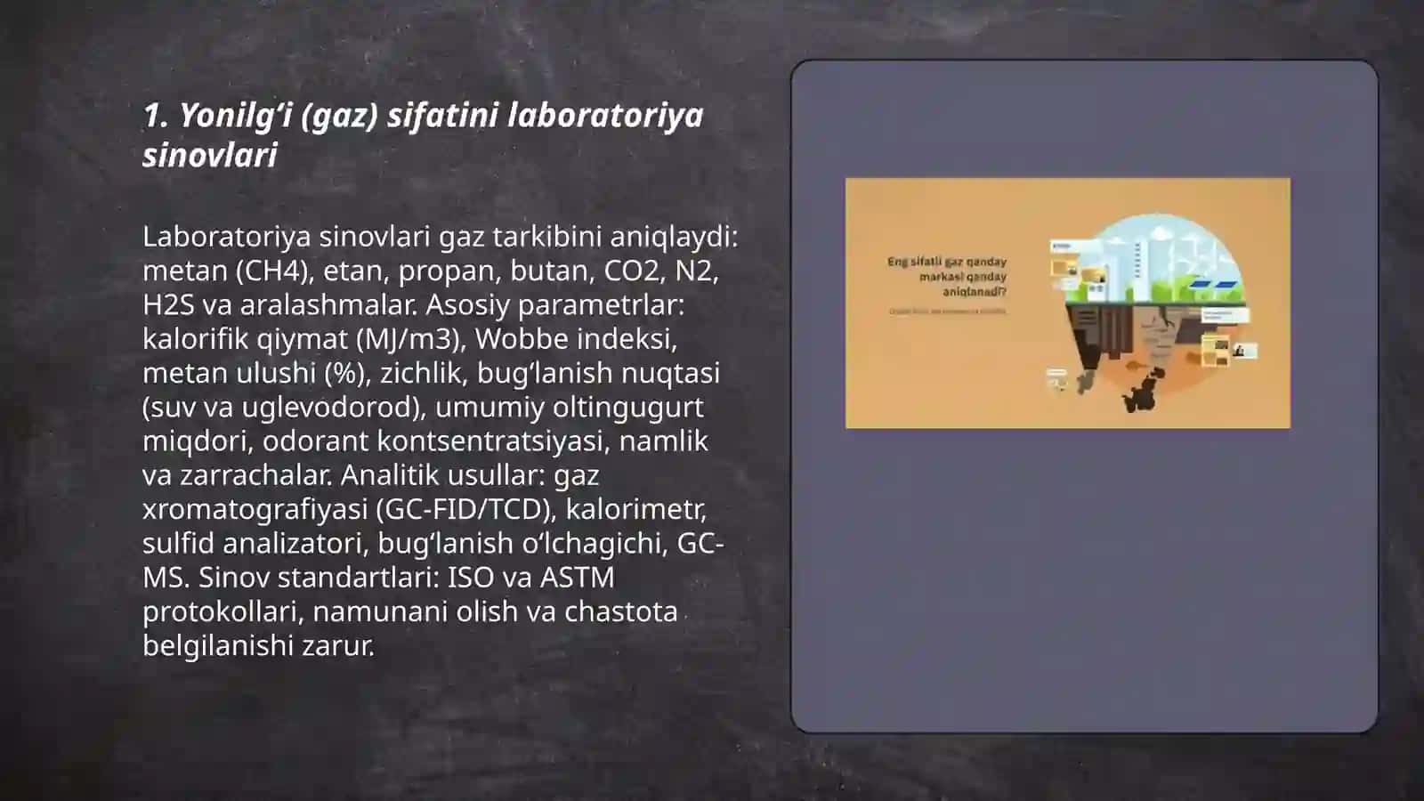 Yonilgʻi (gaz) sifatini laboratoriya sinovlari 3