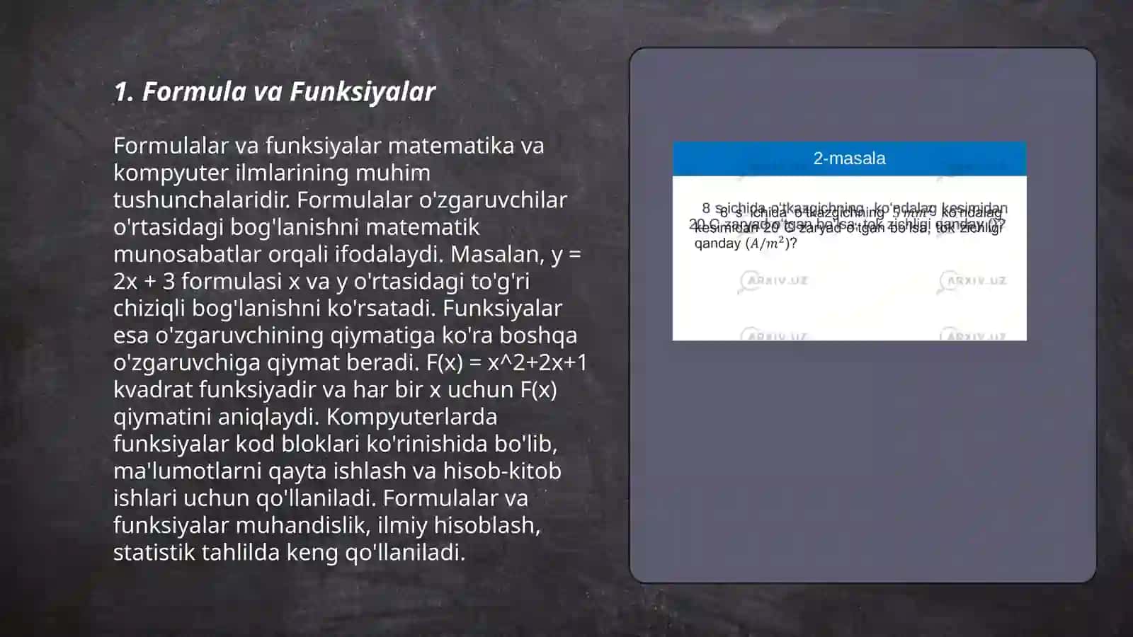 MS Excel dasturida muhandislik masalalarini yechish 3