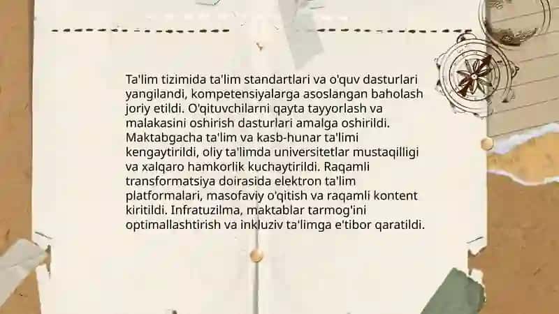 Oʻzbekiston Respublikasidagi ijtimoiy sohadagi islohatlar 3