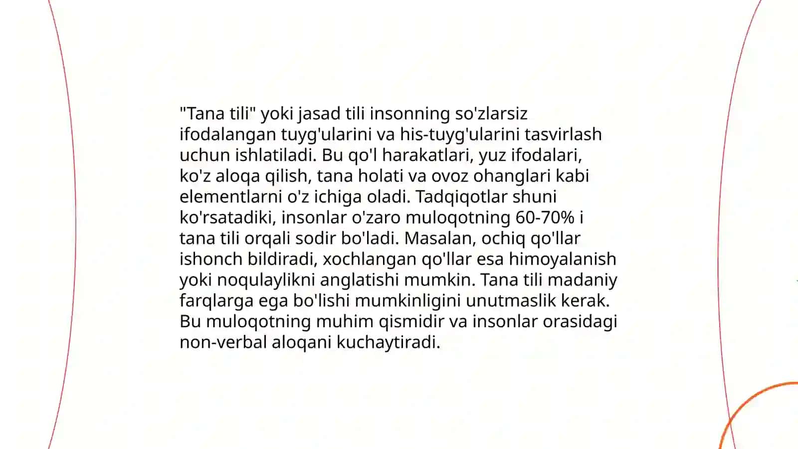 Noverbal muloqot. Muloqotni boyituvchi omillar 3