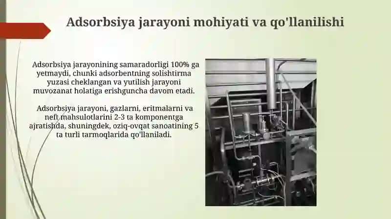 Adsorbsiya jarayoni uchun jihozlar 3