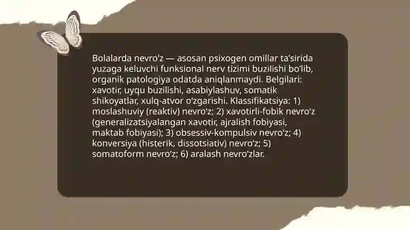 Bolalarda nevroʻz kasalliklari va ularni oldini olish 3