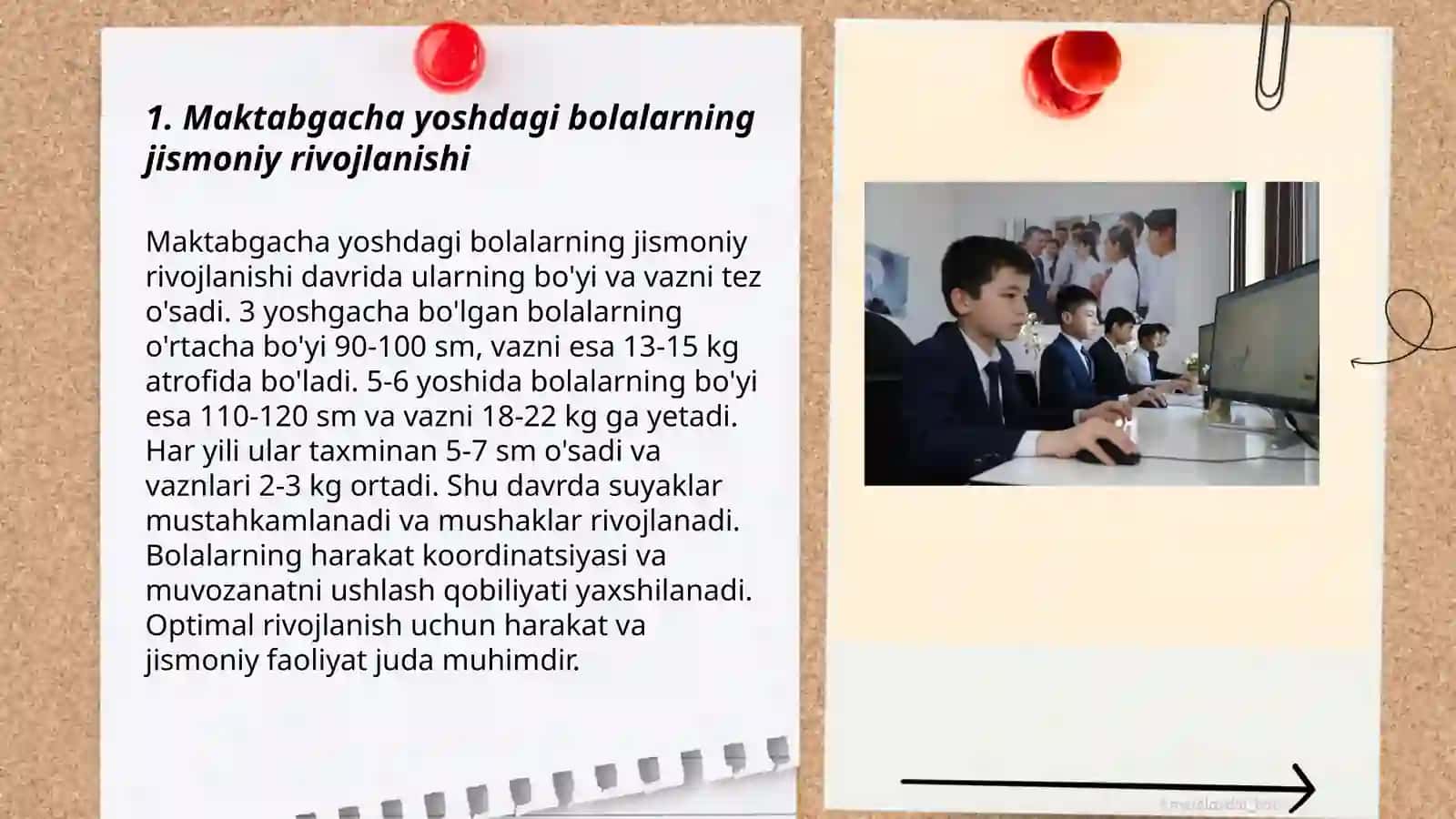 Mavzu: Maktabgacha yoshdagi bolalarning jismoniy rivojlanishi 3